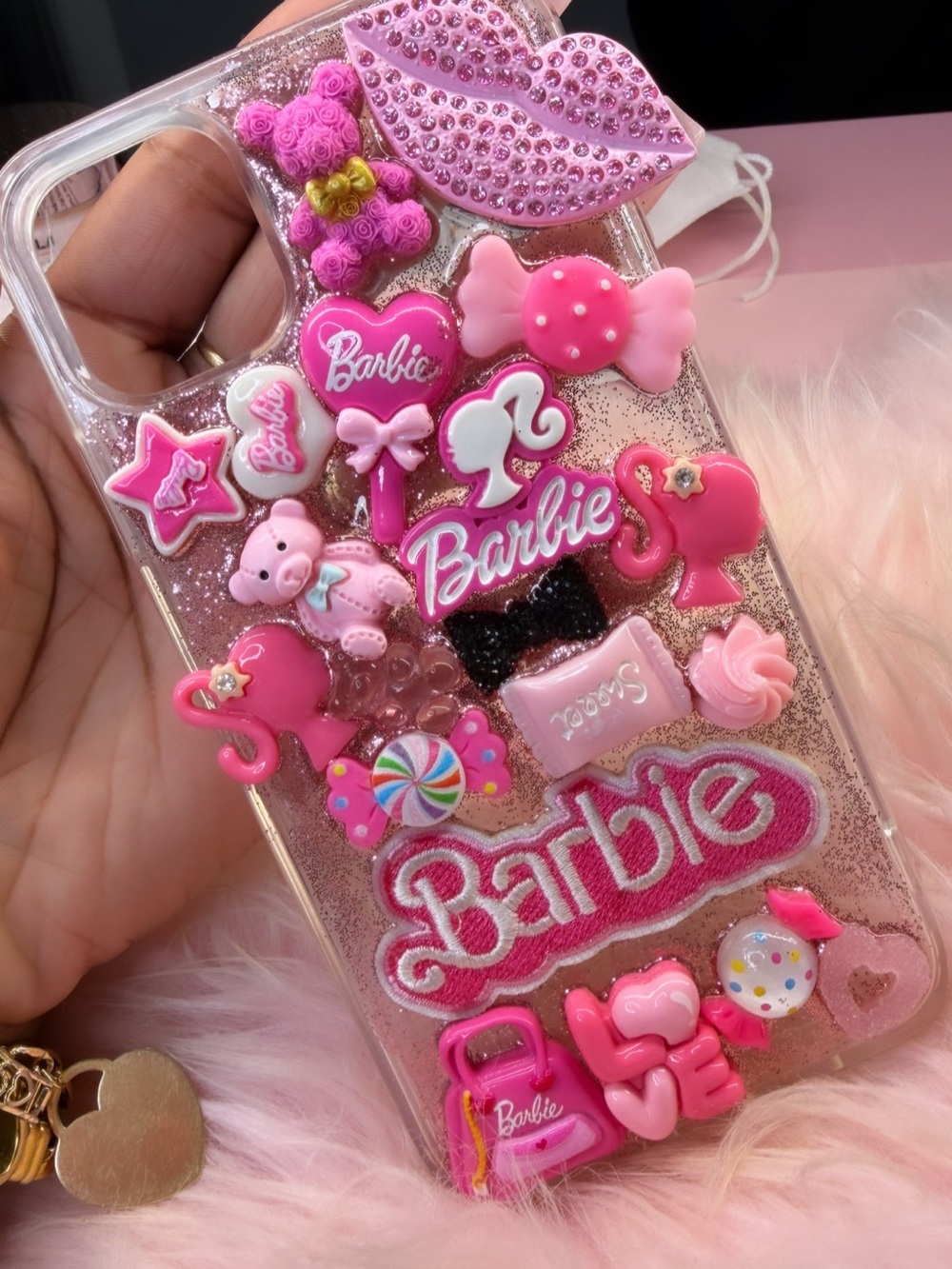 Barbie Pink Sticker-Style Decorative Phone Case